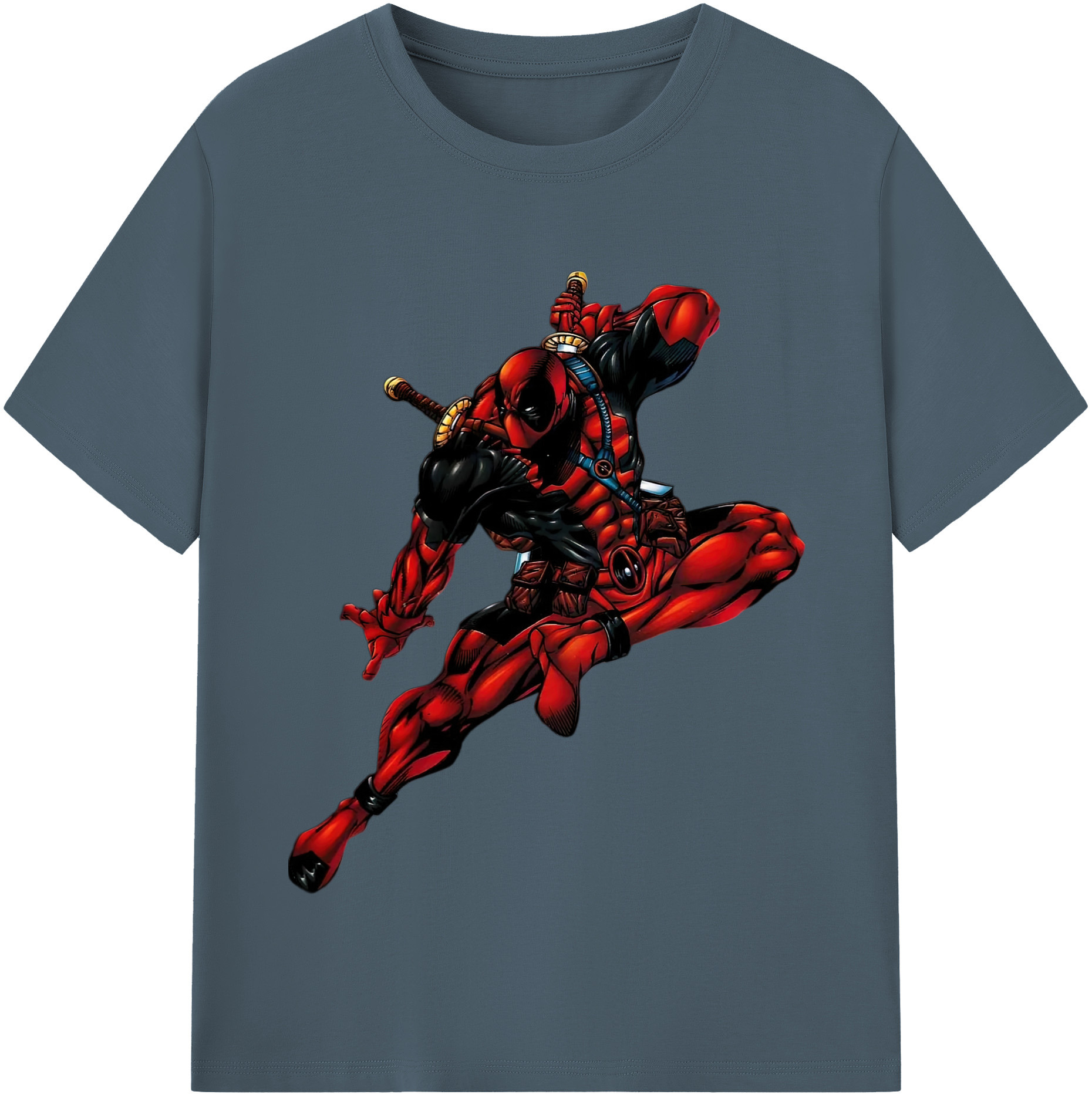 （画像用） Deadpool デッドプール 綿100％半袖Tシャツ（フロントプリント）